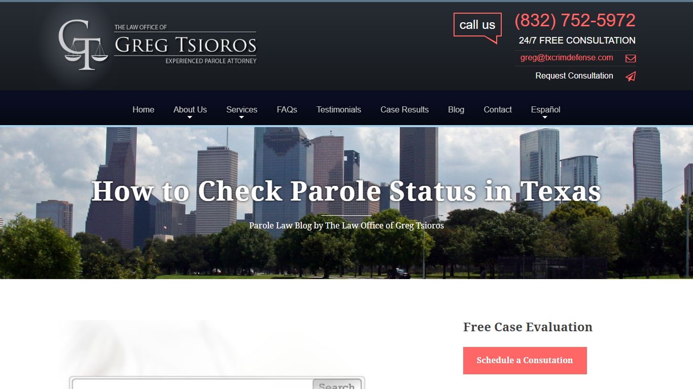 How to Check Parole Status in Texas - The Law Office of Greg Tsioros